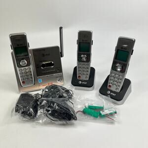 AT&T SL82218 DECT 6.0 Cordless Phone System Base With 3 SL80108 Handsets Tested
